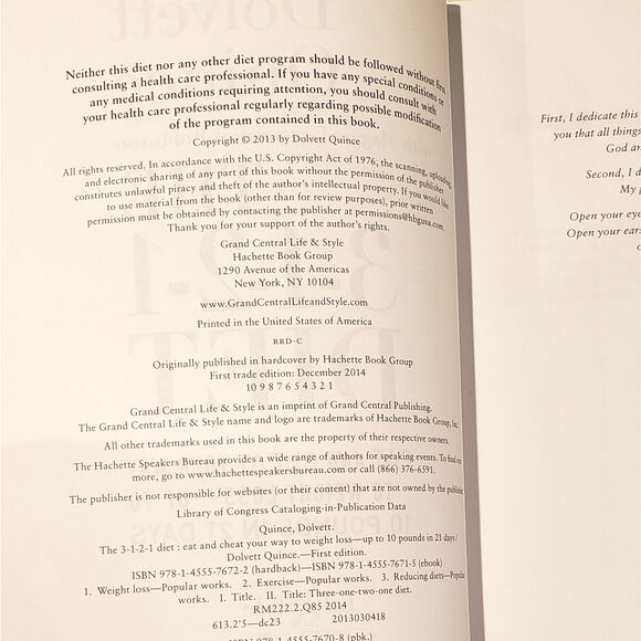 2/$10 The 3-1-2-1 Diet Dolvett Quince Paperback Book - Picture 3 of 7